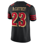Kooe SF.49ers #23 Christian McCaffrey Player Rivalries Collection Vapor Limited Black Stitched Jersey