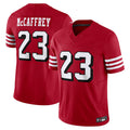 Kooe SF.49ers #23 Christian McCaffrey Player Scarlet Vapor F.U.S.E. Limited Stitched Jerseys