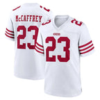 Kooe SF.49ers #23 Christian McCaffrey Player White Game Home Stitched Jerseys