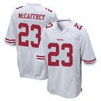 Kooe SF.49ers #23 Christian McCaffrey Player White Home Game Stitched Jerseys