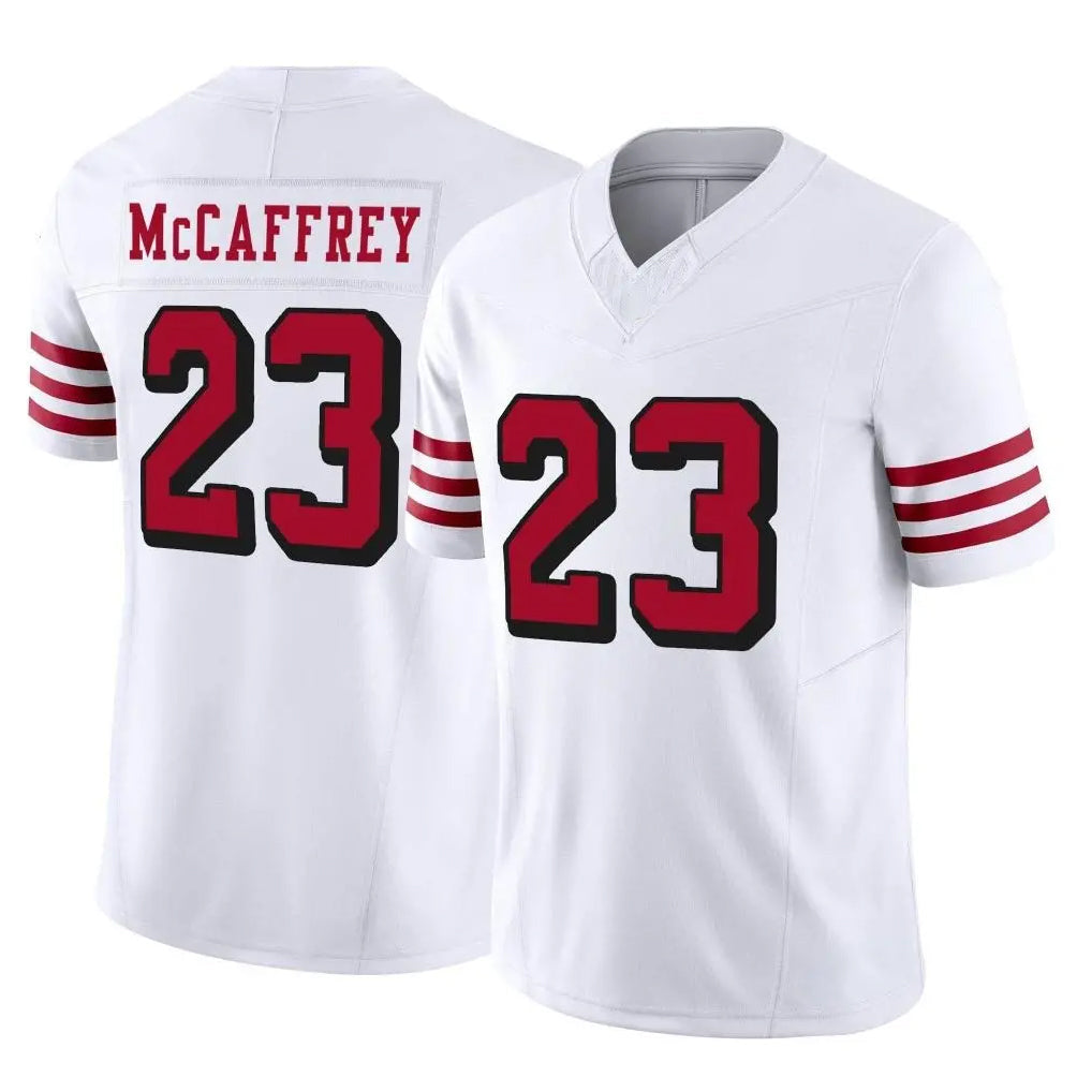Kooe SF.49ers #23 Christian McCaffrey Player White Limited Alternate Vapor F.U.S.E. Home Game Stitched Jerseys