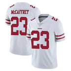 Kooe SF.49ers #23 Christian McCaffrey Player White Limited Vapor Untouchable Home Game Stitched Jerseys