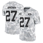 Kooe SF.49ers #27 Ji'Ayir Brown Player Arctic Camo Limited Salute To Service Home Game Stitched Jerseys