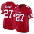 Kooe SF.49ers #27 Ji'Ayir Brown Player Red Limited Vapor F.U.S.E. Home Game Stitched Jerseys