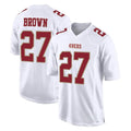 Kooe SF.49ers #27 Ji'Ayir Brown Player White Fashion Home Game Stitched Jerseys