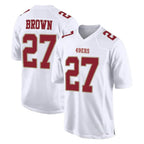 Kooe SF.49ers #27 Ji'Ayir Brown Player White Fashion Home Game Stitched Jerseys
