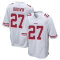 Kooe SF.49ers #27 Ji'Ayir Brown Player White Home Game Stitched Jerseys