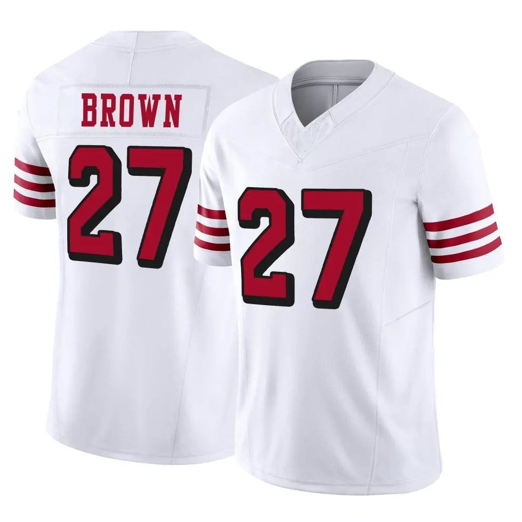 Kooe SF.49ers #27 Ji'Ayir Brown Player White Limited Alternate Vapor F.U.S.E. Home Game Stitched Jerseys