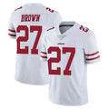 Kooe SF.49ers #27 Ji'Ayir Brown Player White Limited Vapor Untouchable Home Game Stitched Jerseys
