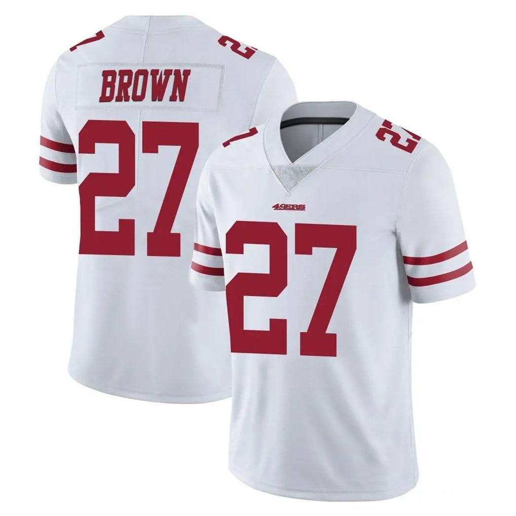 Kooe SF.49ers #27 Ji'Ayir Brown Player White Limited Vapor Untouchable Home Game Stitched Jerseys