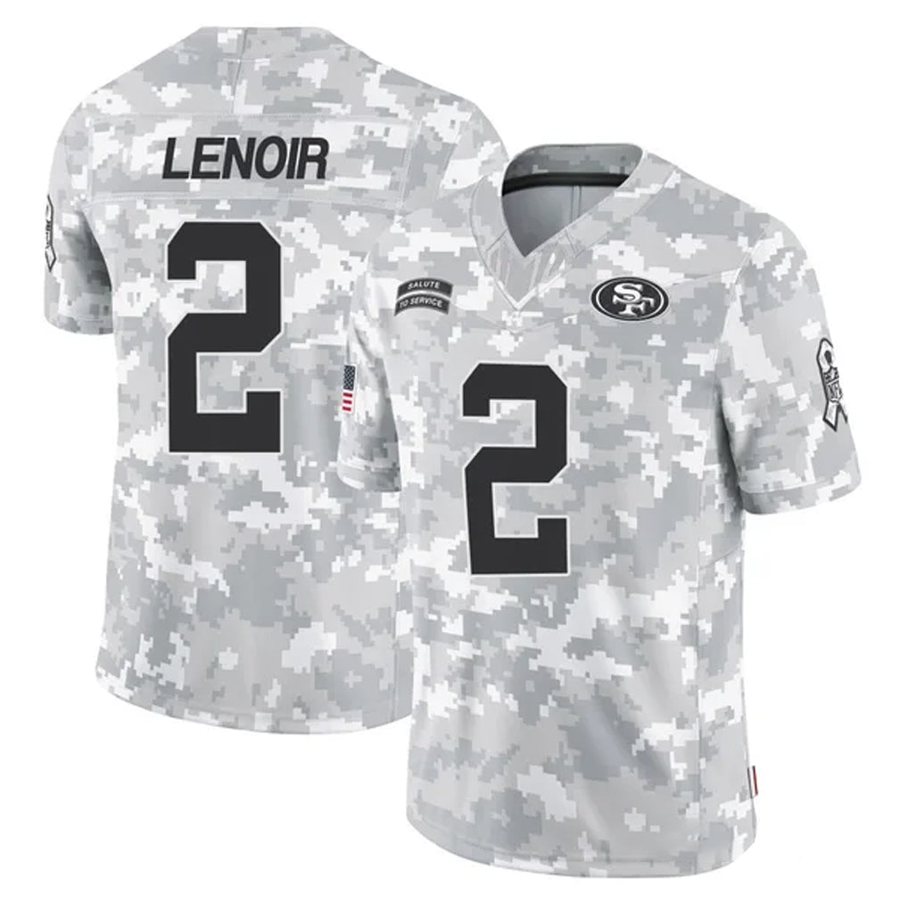 Kooe SF.49ers #2 Deommodore Lenoir Player Arctic Camo Limited Salute To Service Home Game Stitched Jerseys
