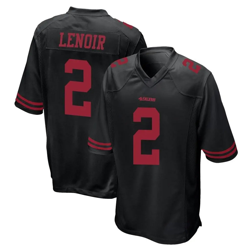 Kooe SF.49ers #2 Deommodore Lenoir Player Black Alternate Home Game Stitched Jerseys