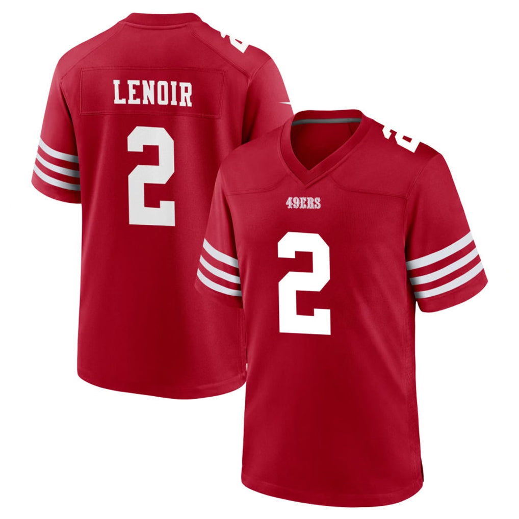Kooe SF.49ers #2 Deommodore Lenoir Player Red Game Home Stitched Jerseys