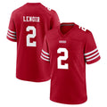 Kooe SF.49ers #2 Deommodore Lenoir Player Red Game Home Stitched Jerseys