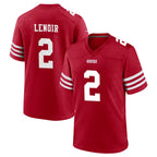 Kooe SF.49ers #2 Deommodore Lenoir Player Red Game Home Stitched Jerseys