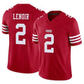 Kooe SF.49ers #2 Deommodore Lenoir Player Red Limited Vapor F.U.S.E. Home Game Stitched Jerseys