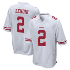 Kooe SF.49ers #2 Deommodore Lenoir Player White Home Game Stitched Jerseys