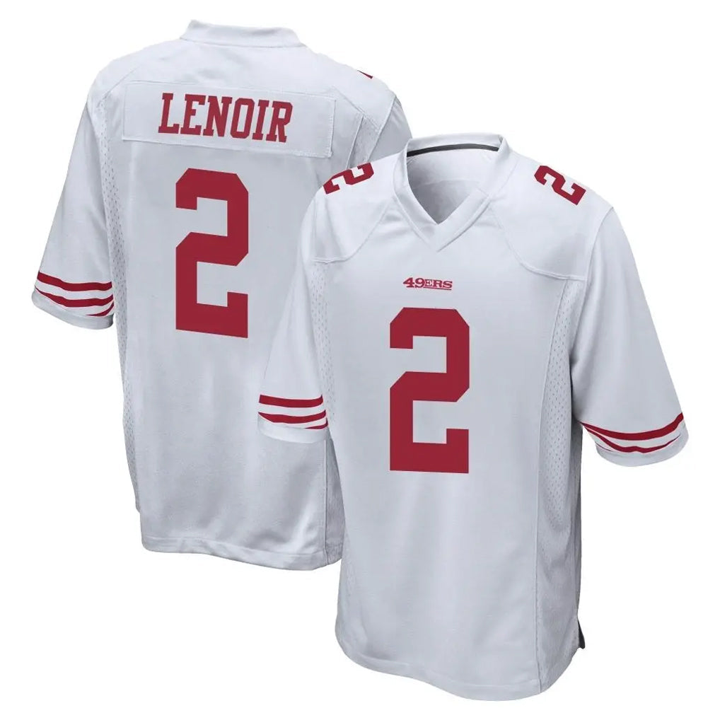 Kooe SF.49ers #2 Deommodore Lenoir Player White Home Game Stitched Jerseys