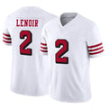 Kooe SF.49ers #2 Deommodore Lenoir Player White Limited Alternate Vapor F.U.S.E. Home Game Stitched Jerseys