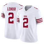 Kooe SF.49ers #2 Deommodore Lenoir Player White Limited Vapor F.U.S.E. Home Game Stitched Jerseys