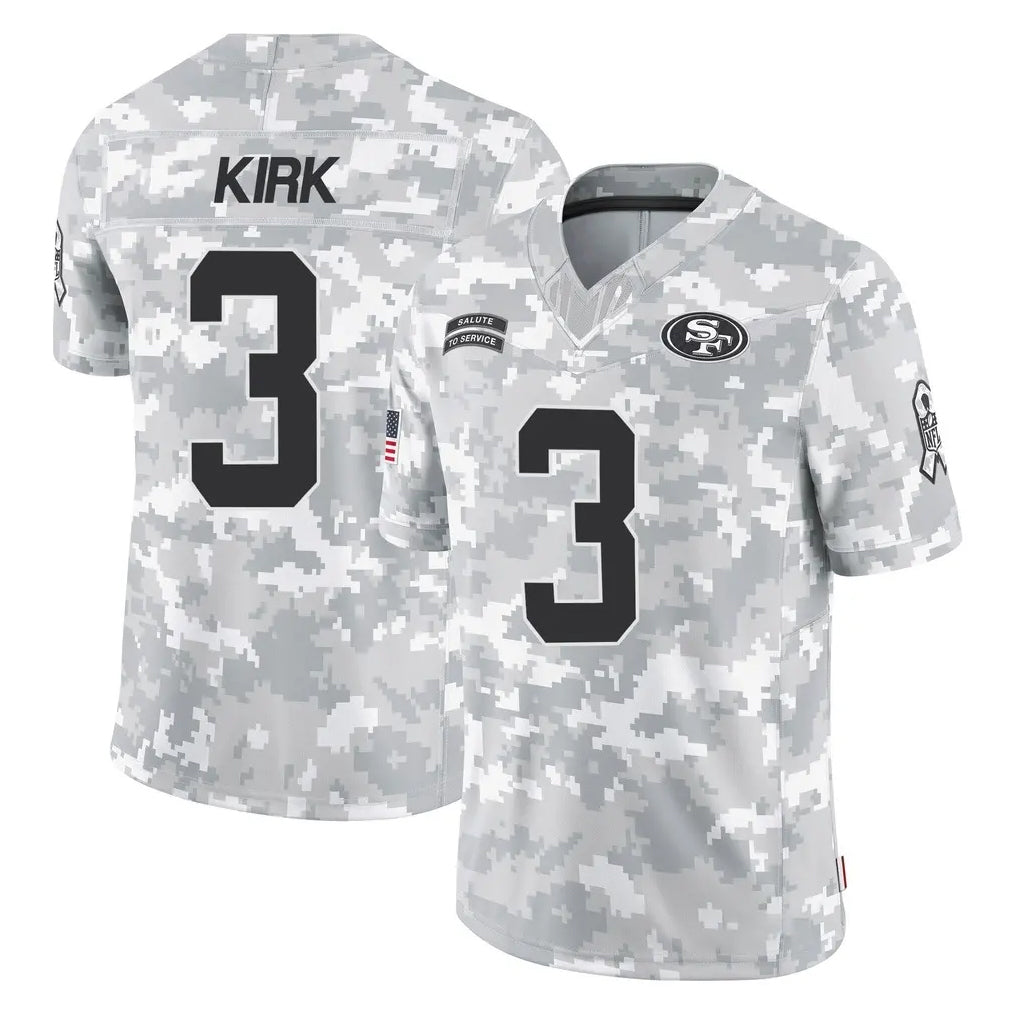 Kooe SF.49ers #3 Christian Kirk Player Arctic Camo Limited Salute To Service Home Game Stitched Jerseys