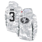 Kooe SF.49ers #3 Christian Kirk Player Arctic Camo Limited Salute to Service Pullover Hoodies Game Stitched Jerseys