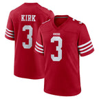 Kooe SF.49ers #3 Christian Kirk Player Red Game Home Stitched Jerseys