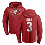 Kooe SF.49ers #3 Christian Kirk Player Red LOGO Pullover Hoodies Home Game Stitched Jerseys