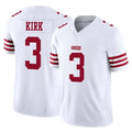 Kooe SF.49ers #3 Christian Kirk Player White Limited Vapor F.U.S.E. Home Game Stitched Jerseys