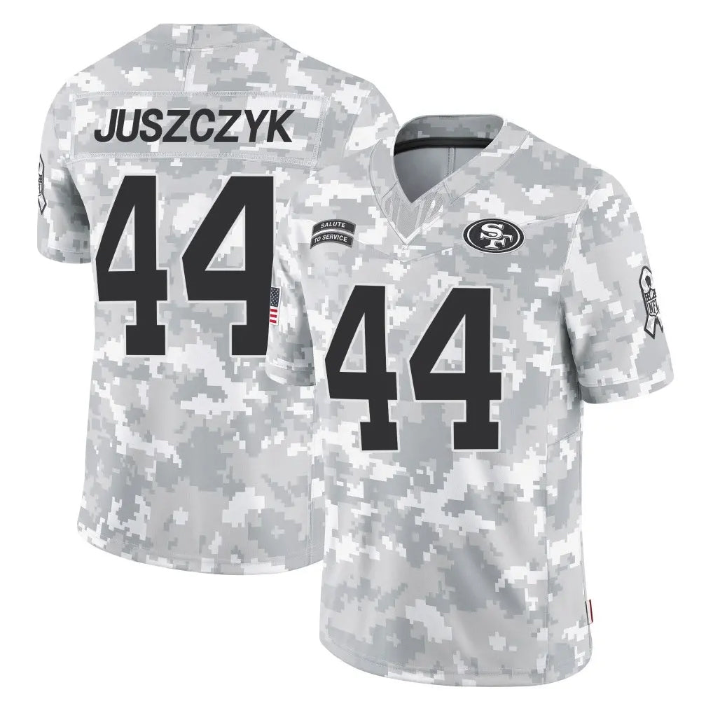 Kooe SF.49ers #44 Kyle Juszczyk Player Arctic Camo Limited Salute To Service Home Game Stitched Jerseys