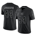 Kooe SF.49ers #44 Kyle Juszczyk Player Black Limited Reflective Home Game Stitched Jerseys
