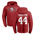 Kooe SF.49ers #44 Kyle Juszczyk Player Red LOGO Pullover Hoodies Home Game Stitched Jerseys