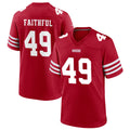 Kooe SF.49ers #49 The Faithful Player Scarlet Home Game Football Jerseys