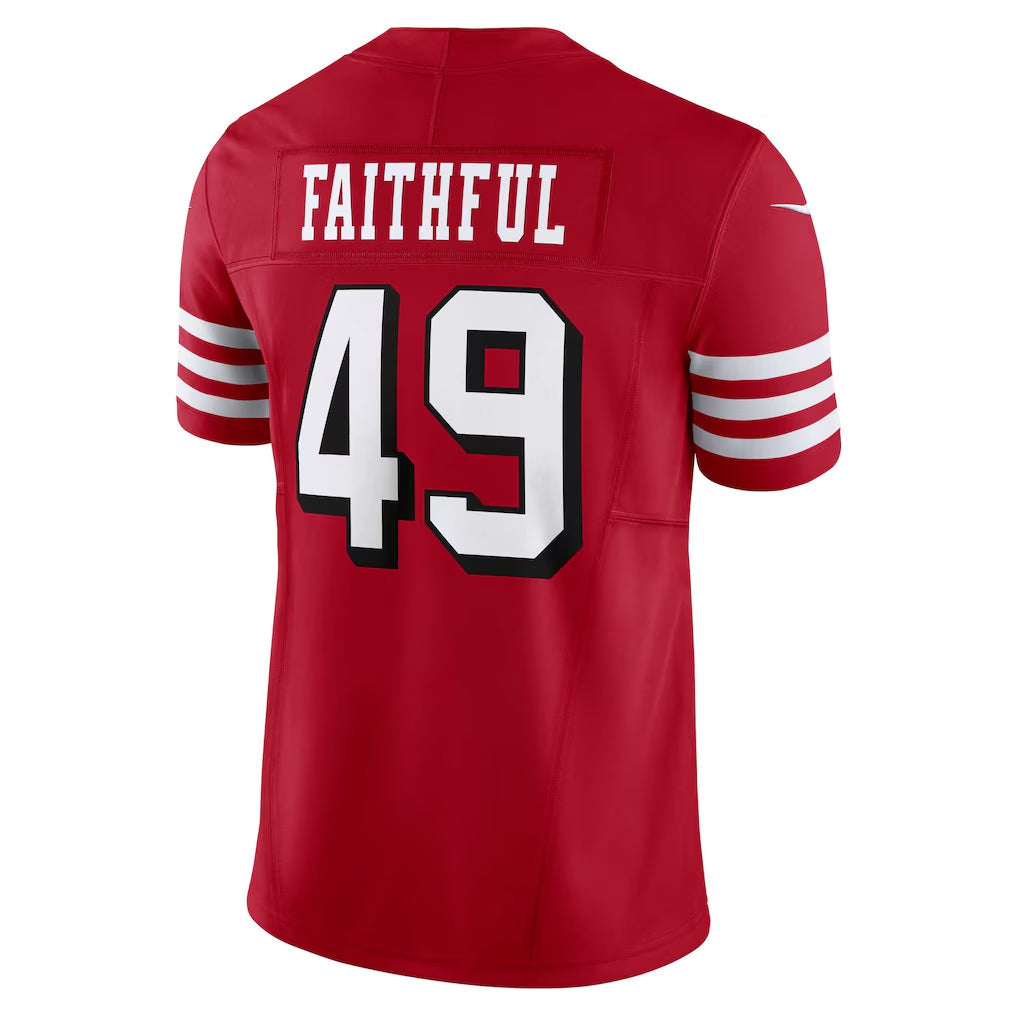 Kooe SF.49ers #49 The Faithful Player Scarlet Vapor F.U.S.E. Limited  Football Jerseys