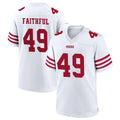 Kooe SF.49ers #49 The Faithful Player White Home Game Football Jerseys