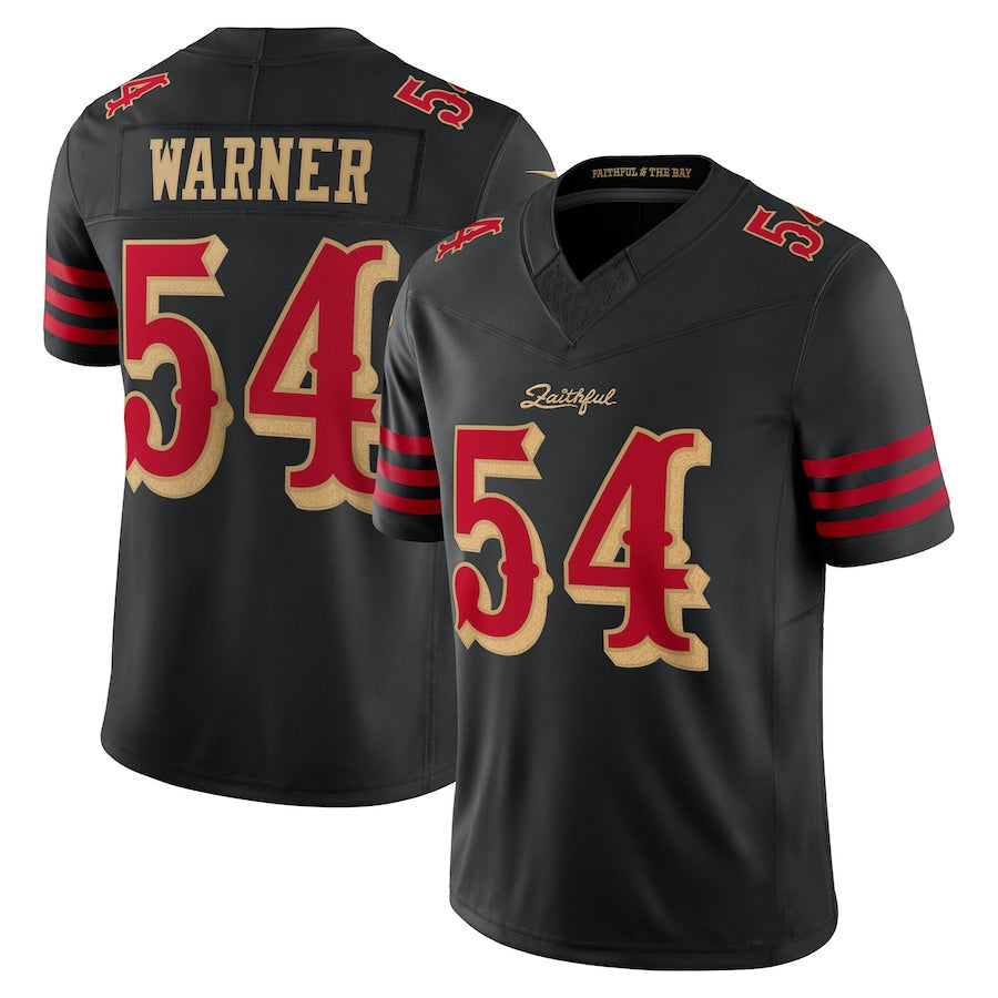 Kooe SF.49ers #54 Fred Warner Player Rivalries Collection Vapor Limited Black Stitched Jerseys