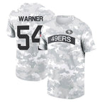 Kooe SF.49ers #54 Fred Warner Player Salute to Service Hoodies & T-Shirts Stitched Jerseys
