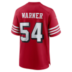 Kooe SF.49ers #54 Fred Warner Scarlet Alternate Game Stitched Jerseys