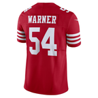 Kooe SF.49ers #54 Fred Warner Scarlet Vapor F.U.S.E. Limited Stitched Jerseys