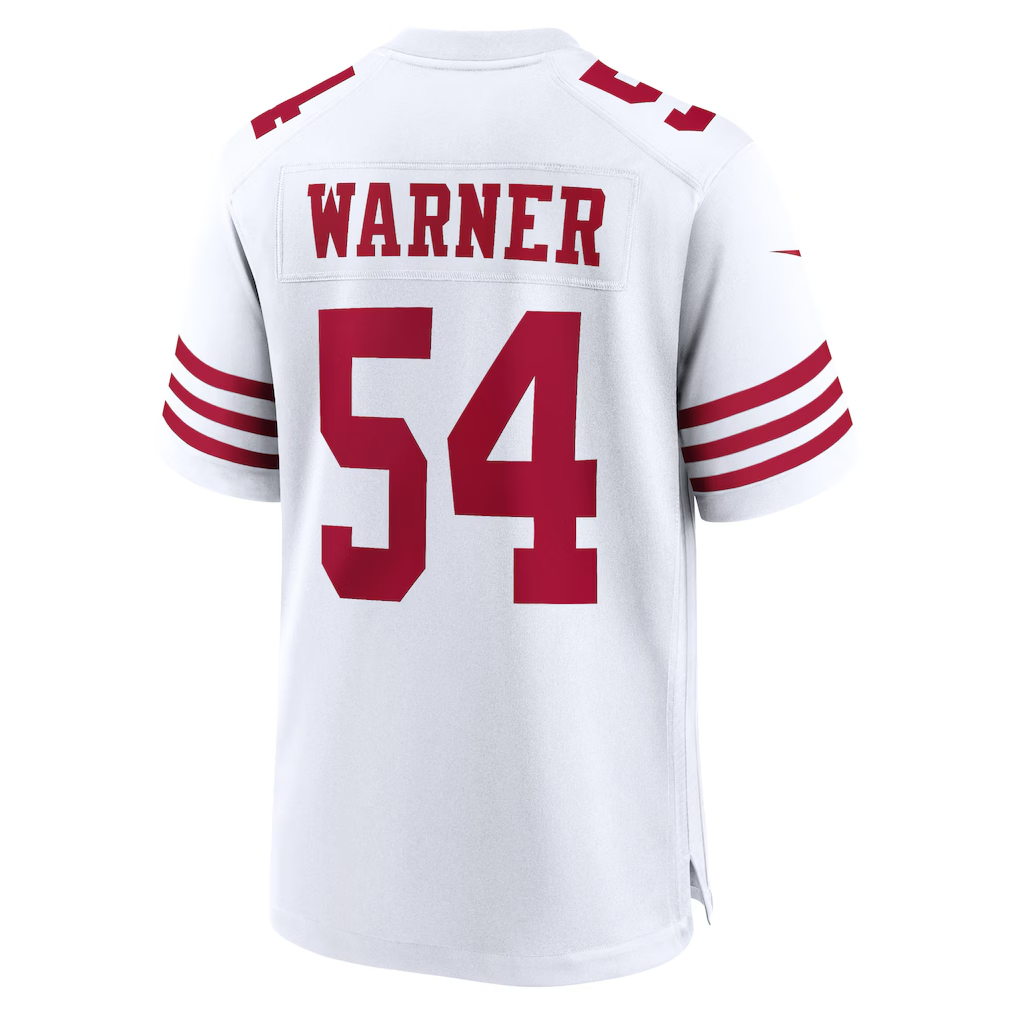 Kooe SF.49ers #54 Fred Warner White Player Game Stitched Jerseys