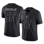 Kooe SF.49ers #57 Dre Greenlaw Player Black Limited Reflective Home Game Stitched Jerseys