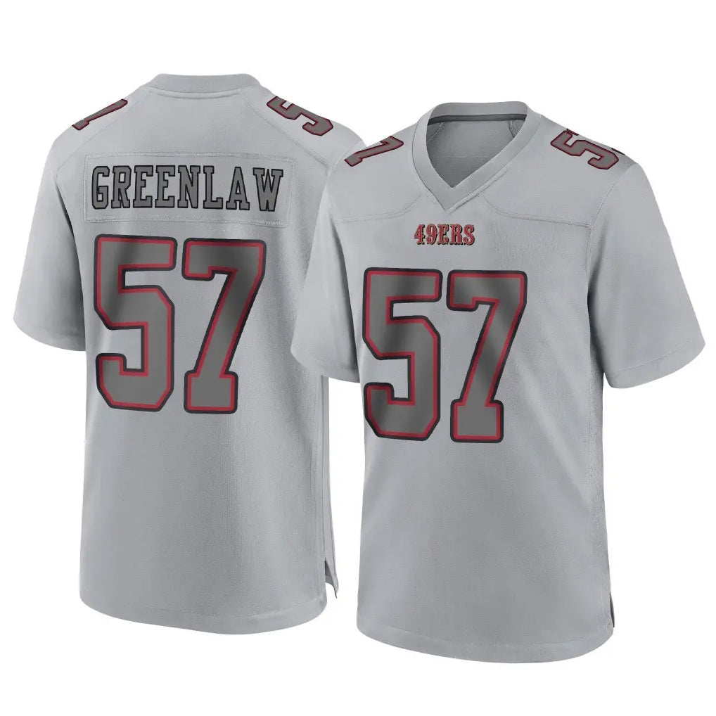 Kooe SF.49ers #57 Dre Greenlaw Player Gray Atmosphere Fashion Home Game Stitched Jerseys