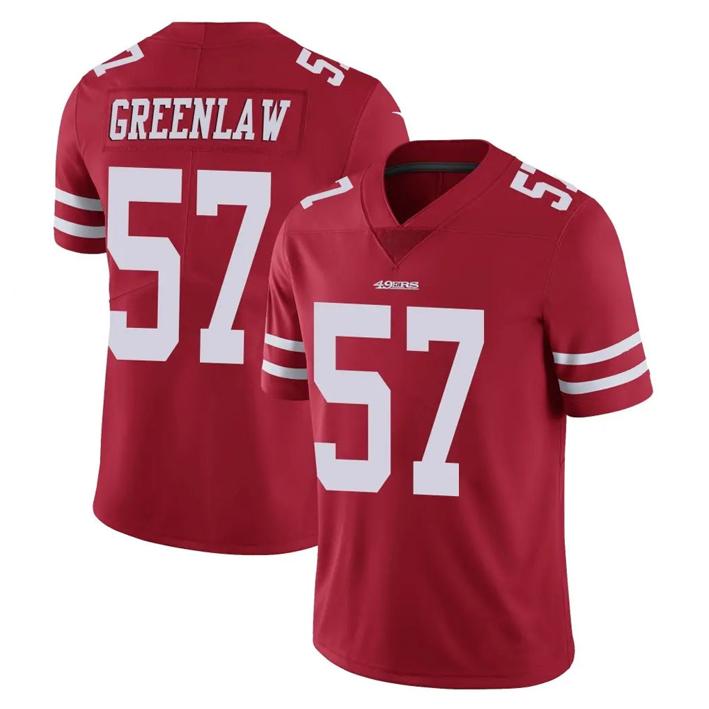 Kooe SF.49ers #57 Dre Greenlaw Player Red Limited Vapor Untouchable Home Game Stitched Jerseys