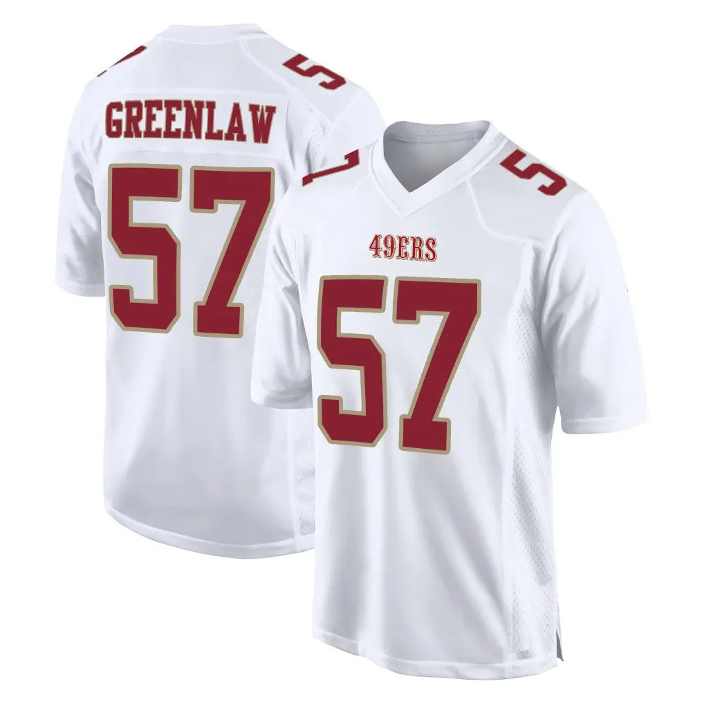 Kooe SF.49ers #57 Dre Greenlaw Player White Fashion Home Game Stitched Jerseys
