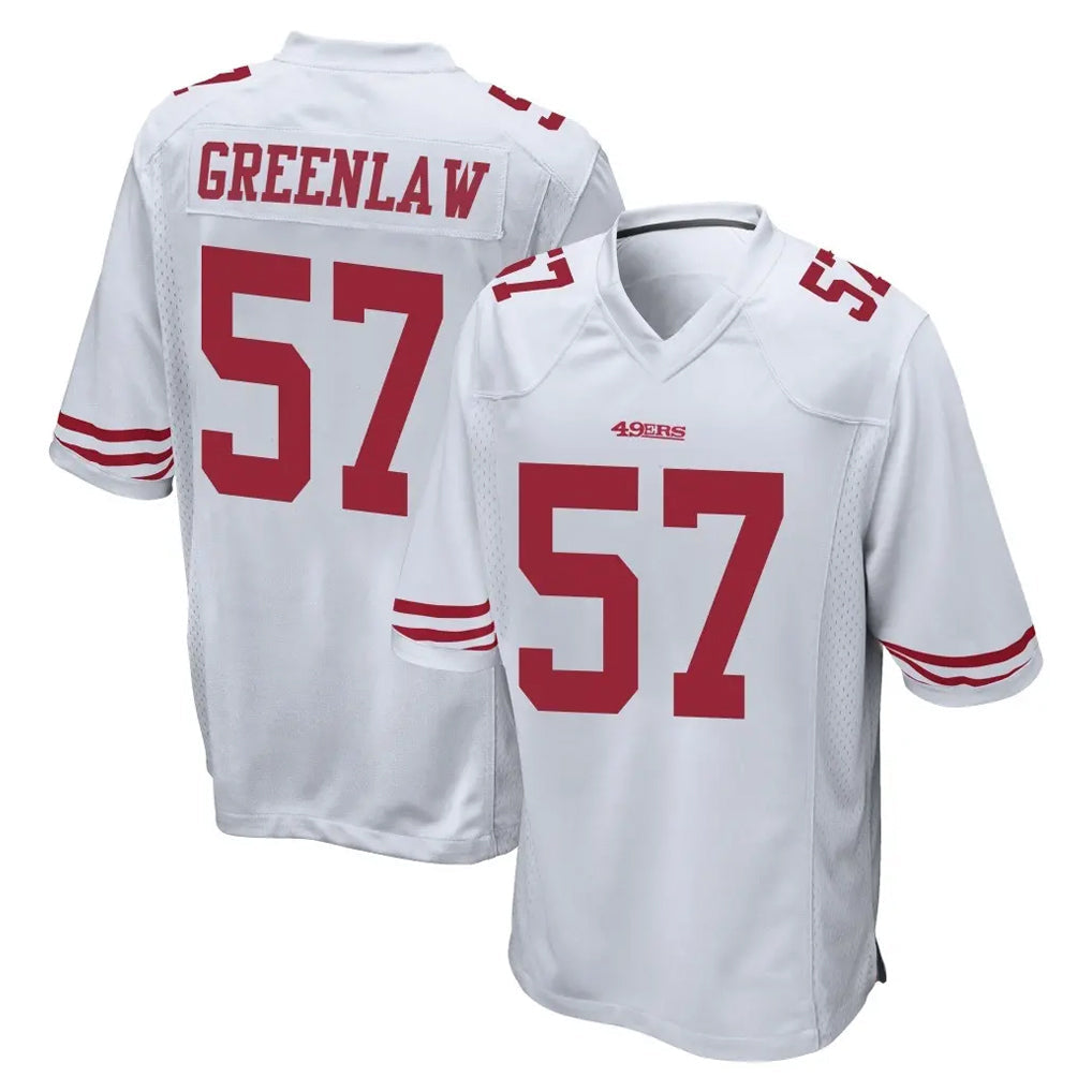 Kooe SF.49ers #57 Dre Greenlaw Player White Home Game Stitched Jerseys