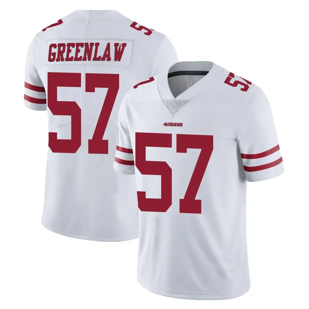Kooe SF.49ers #57 Dre Greenlaw Player White Limited Vapor Untouchable Home Game Stitched Jerseys