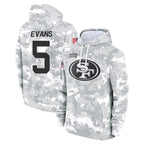 Kooe SF.49ers #5 Mike Evans Player Arctic Camo Limited Salute to Service Pullover Hoodies Game Stitched Jerseys
