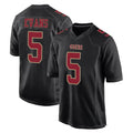 Kooe SF.49ers #5 Mike Evans Player Black Fashion Home Game Stitched Jerseys
