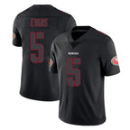 Kooe SF.49ers #5 Mike Evans Player Black Impact Limited Home Game Stitched Jerseys
