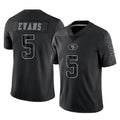 Kooe SF.49ers #5 Mike Evans Player Black Limited Reflective Home Game Stitched Jerseys